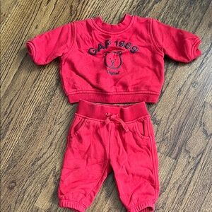 GAP Red Kids Sweatshirt and Joggers